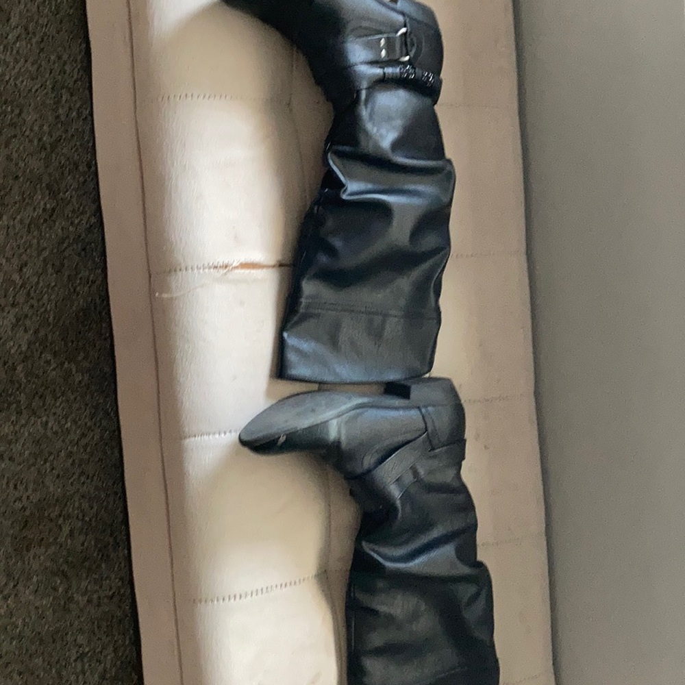 High top leather boots